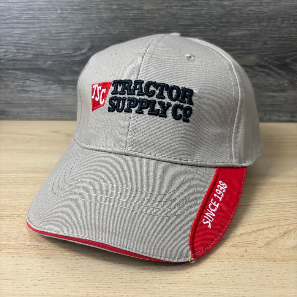 Tractor Supply Co‎ Hat Cap Strap Back Brown Red Farm Farming One Size Adjustable
